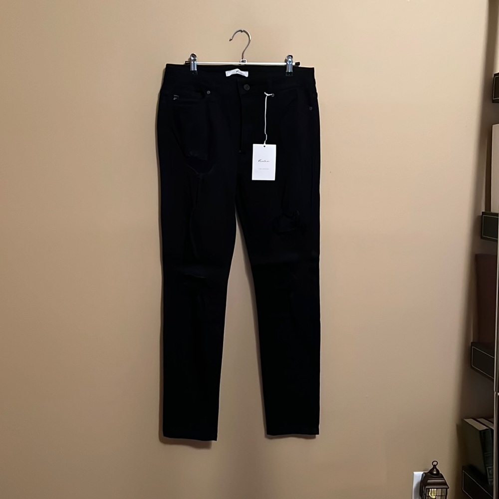 Kancan black distressed denim skinny jeans